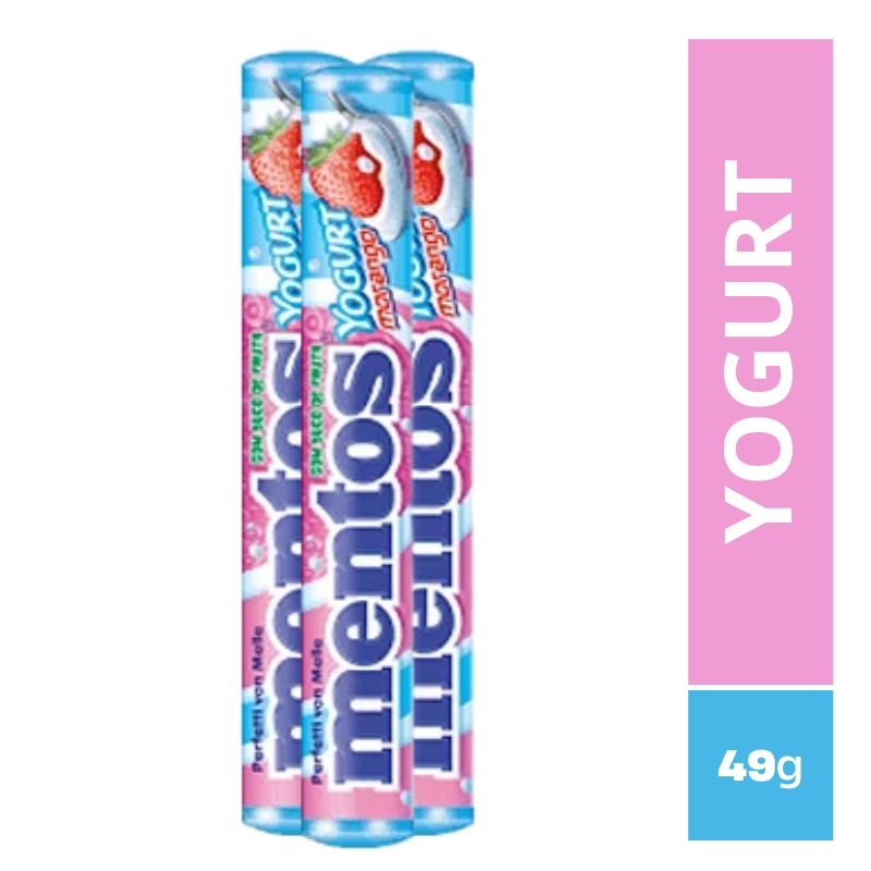 Mentos Yogurt Morango 49g