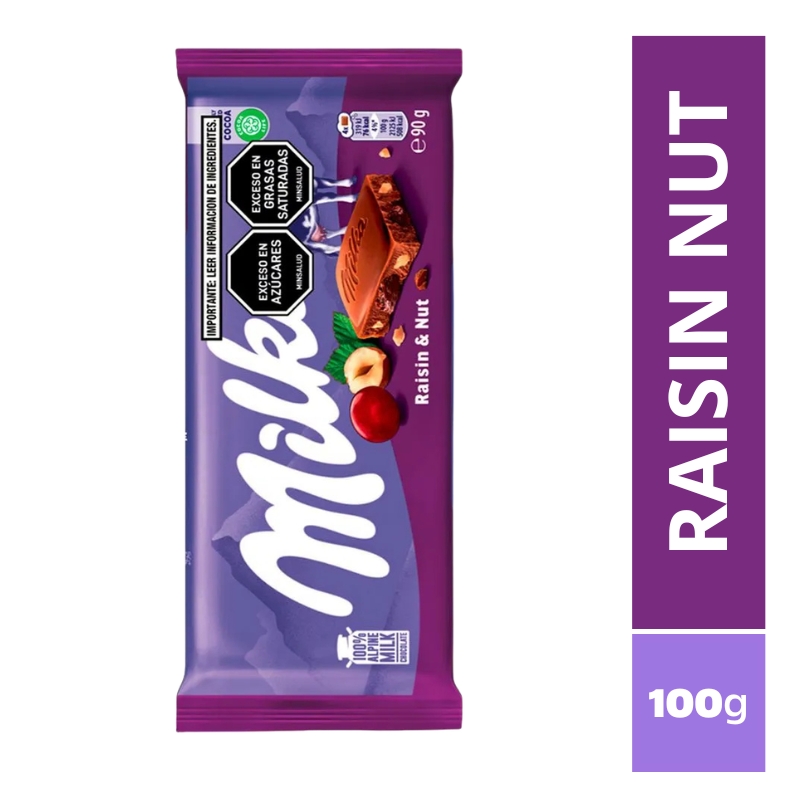 Chocolate Milka Raisin Nut 100g
